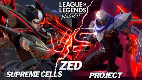 Supreme Cells Zed Vs Project Zed Skins Comparison Wild Rift Youtube