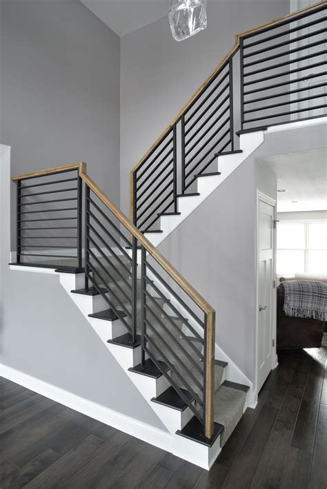 Another Beautiful Staircase With Our Linear Panels Staircase Railing
