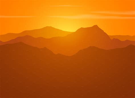 Sunset Vector Art At Collection Of Sunset Vector Art