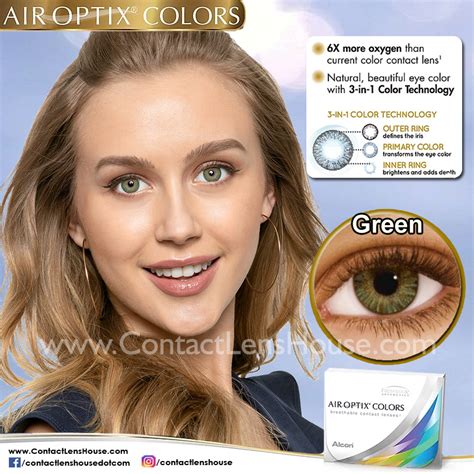 air optix colors green colored contacts lens