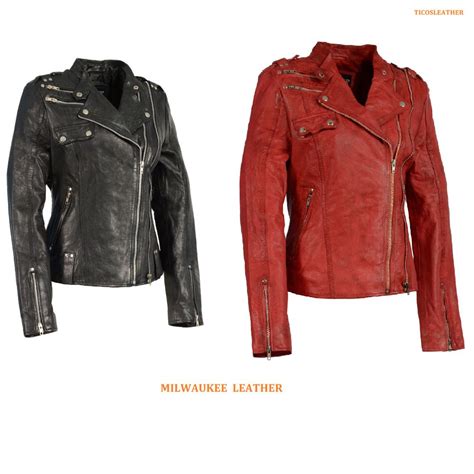 So if you want to loose fit, you had better order one step bigger size than your original size. Milwaukee Leather Women's Double Zipper Asymmetrical Moto ...