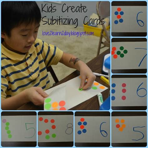 Kids Create Subitizing Cards Gives Ideas On How To Have Kids Create