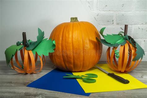 Halloween Handicraft Concept Making Decorations Stock Photo Image Of