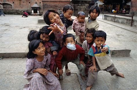 Nepal Children Impressions From Bicycle Travels