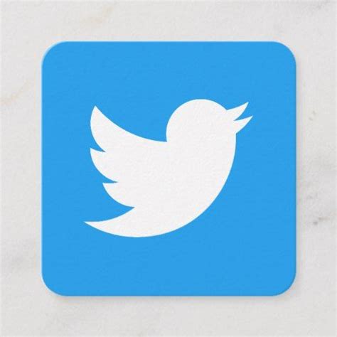 Modern Trendy Twitter Logo Social Media Photo Calling Card Zazzle
