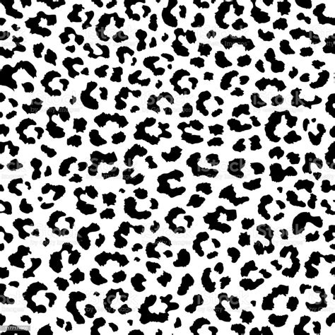 Vector Abstract Seamless Pattern Of Black Leopard Print