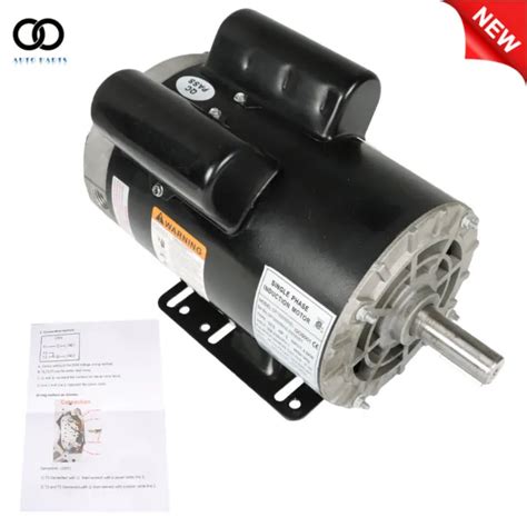 5 Hp Single Phase Compressor Duty Electric Motor 230v 1 Phase 3450 Rpm