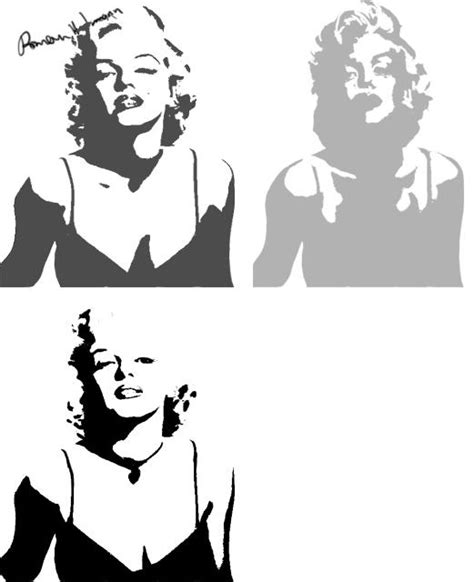 Marilyn Monroe Stencil Layers By Romanhart14 On Deviantart