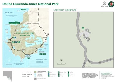 Dhilba Guuranda Innes National Park Shell Beach Campground Map By