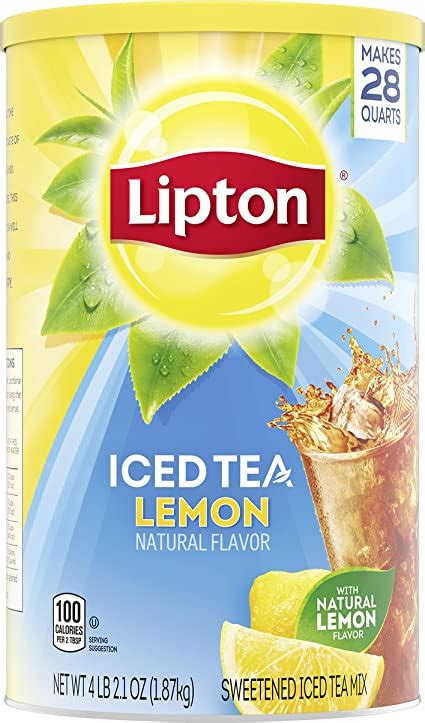 Lipton Iced Tea Natural Lemon Makes 28 Quarts Uk Grocery