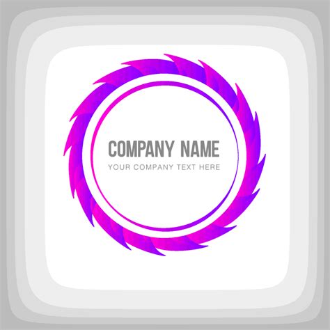 Round Corporate Purple Logo Freevectors