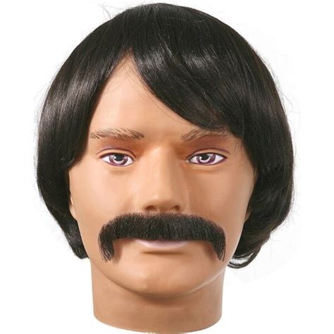 70 S Costume Wig And Mustache Set Costume Wigs Mustache Costume 70s Costume