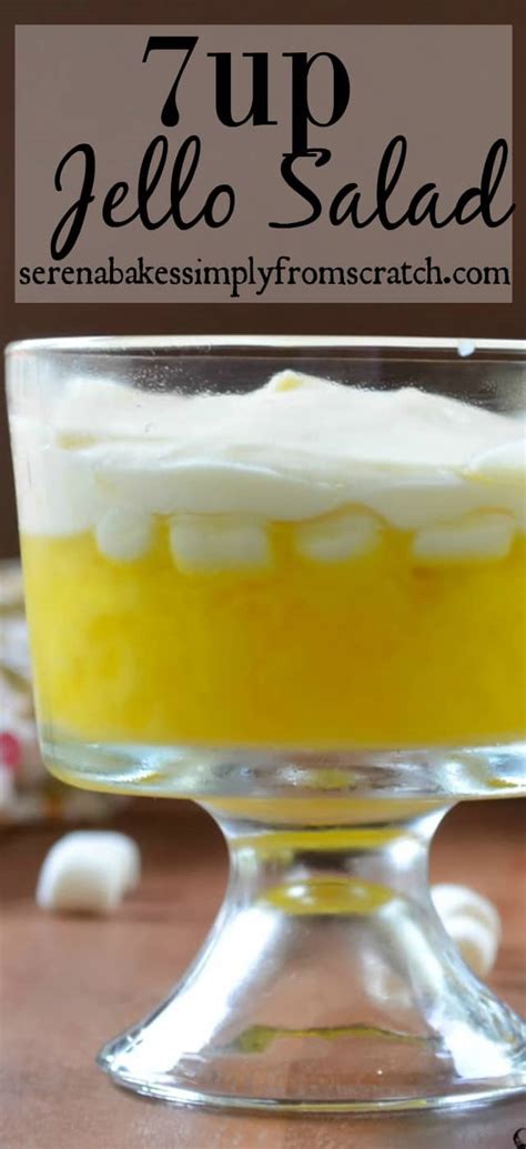 Jello salads were popular in the 1960s and are now considered retro. 7 up Jello Salad Recipe | Serena Bakes Simply From Scratch