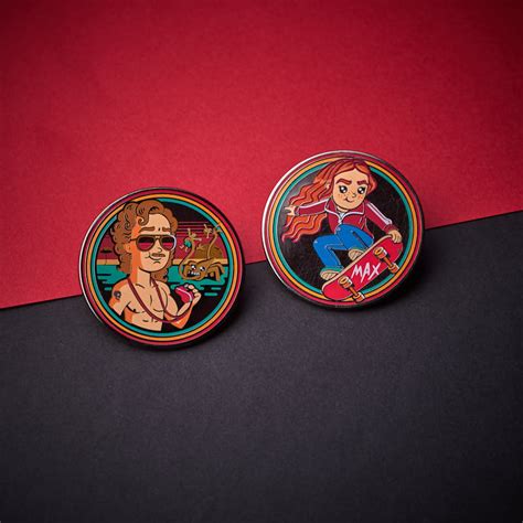 Stranger Things Billy And Max Pin Badge Set Afterlife Bootique