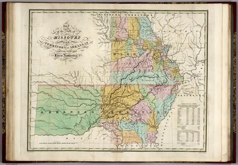 Map Of The State Of Missouri And The Territory Of Arkansas Compiled