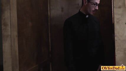 Priest Lets Twink Touch His Hard Cock During Confession