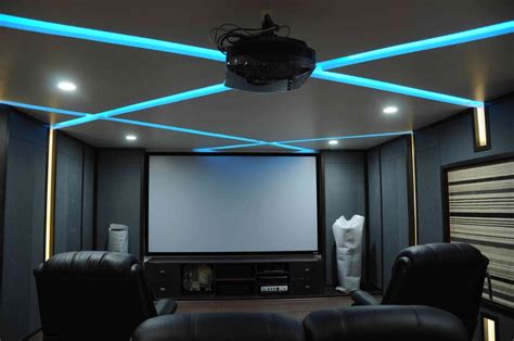 Magnetic track lights for the ceiling are a cool option. Home Theatre Designs, India | Home Theater Design Ideas ...