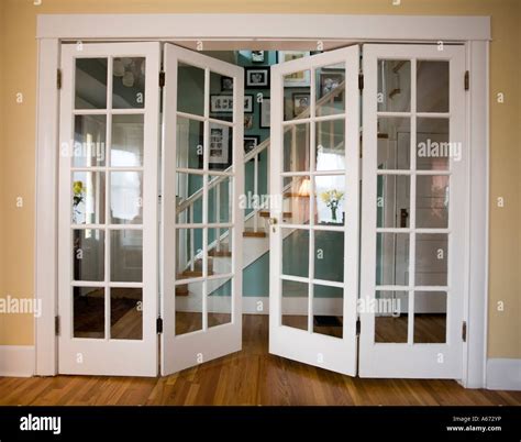 Partially Open French Doors Hi Res Stock Photography And Images Alamy