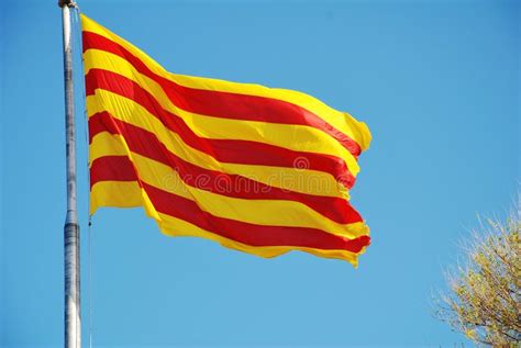 La Senyera The Flag Of Catalonia Stock Photo Image Of Fluttering