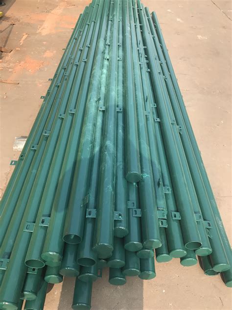 Green Round Fence Steel Post