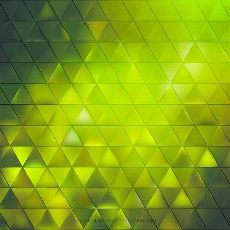 Abstract Green Geometric Triangle Pattern