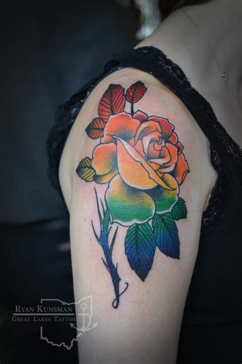 Gay Pride Rose Tattoo Arcola Creek Tattoo
