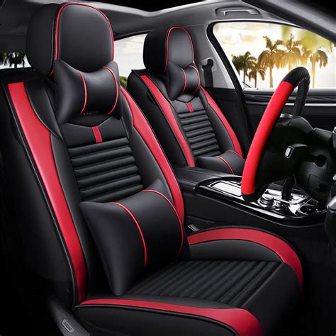 Universal Fit 5 Seats Car Surrounded Pu Leather Car Seat Cover Protector Auto Seat Cushion