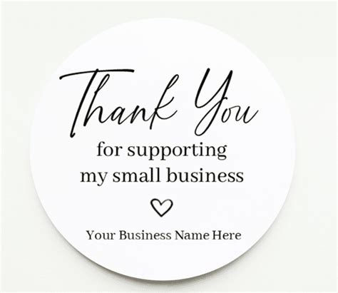 Thank You For Supporting My Small Business Personalised Stickers