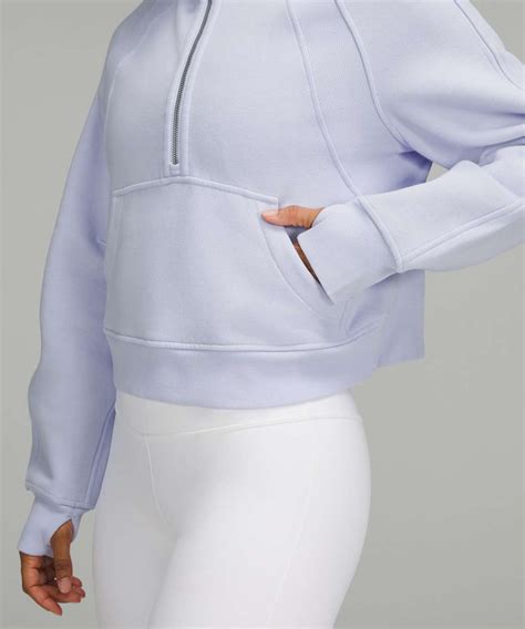 lululemon scuba oversized half zip hoodie pastel blue lulu fanatics