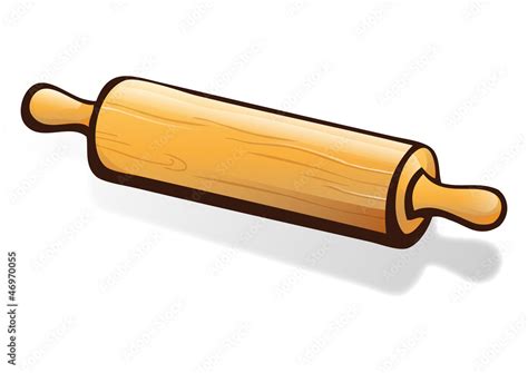 Rolling Pin Vector Stock Vector Adobe Stock