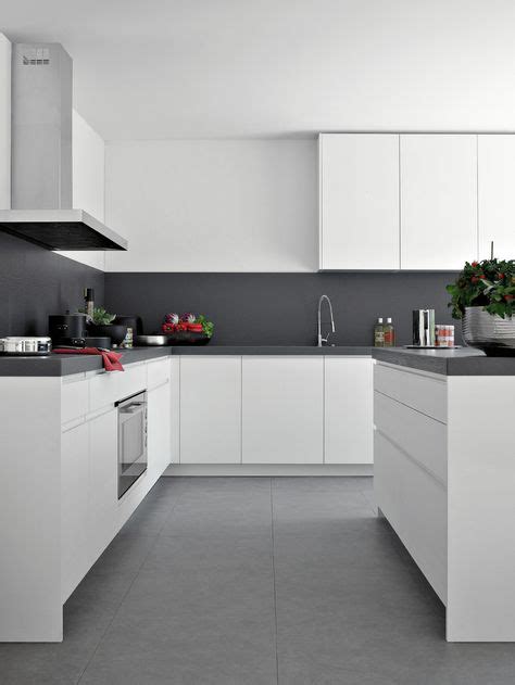 Combinando Blanco Y Gris En La Cocina Cocinas Integrales Modernas Diseño Cocinas Modernas Y
