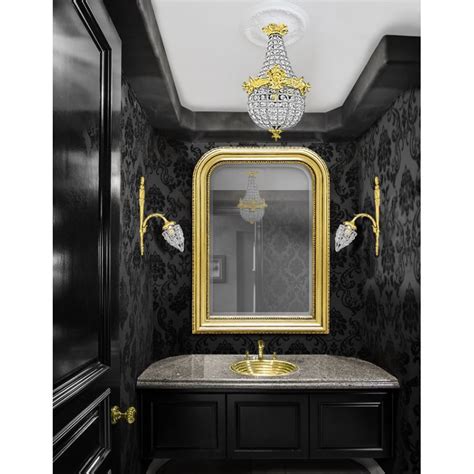 Miroir déco cheminée style napoléon iii, bois et stuc d'époque redoré à la feuille patinée. Miroir de style Louis Philippe doré et glace biseautée