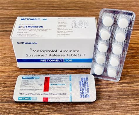 Metoprolol Succinate Sustained Release Tablets Ip Manufacturer