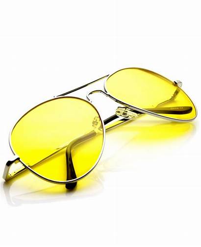 Yellow Sunglasses Aviator Tinted Driving Metal Frame