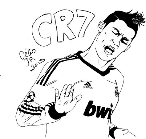 Dibujos Para Colorear Futbol Ronaldo Impresion Gratuita