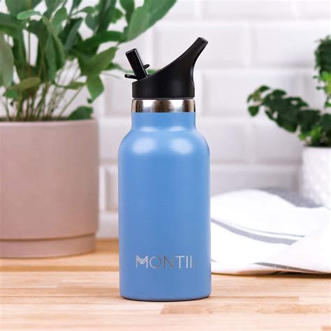 Montiico Mini Drink Bottle Slate with Sipper Lid 350ml | BrightBrands.ph