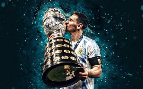 Download Wallpapers Lionel Messi With Cup 2021 Argentina National