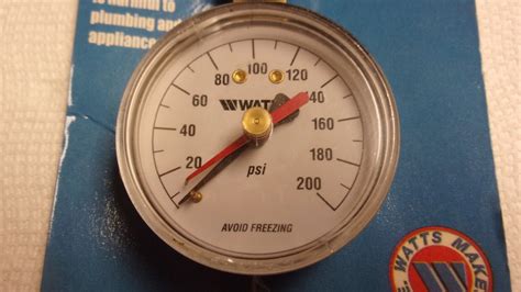 Watts Model Iwtg Water Pressure Test Gauge Nip 34 Hose Connect Ebay