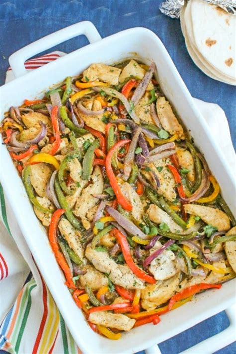These easy baked fajitas can be put together earlier in the day. Easy Oven Baked Chicken Fajitas