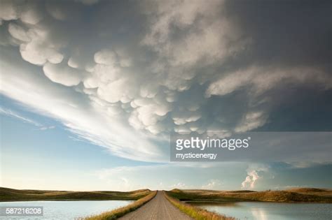 Mammatus Storm Clouds Saskatchewan High Res Stock Photo