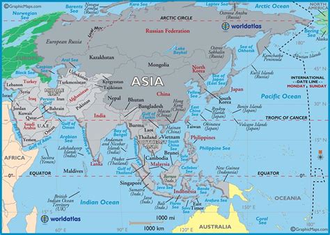 These maps are excellent tools for students of geography or anyone who wants to become. Large Map of Asia, Easy to Read and Printable