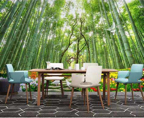 Chinese Bamboo Forest Mural Wallpaper Mural1010