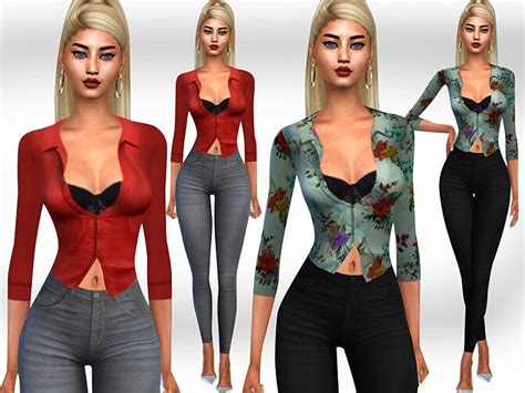 Shirt Outfits By Saliwa At Tsr Sims 4 Updates