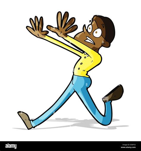 Cartoon Man Running Away Stock Vector Image And Art Alamy