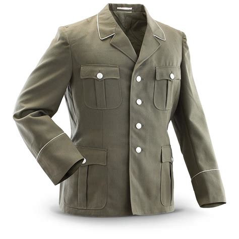 New East German Military Nva Officers Jacket Khaki 211275 Pea