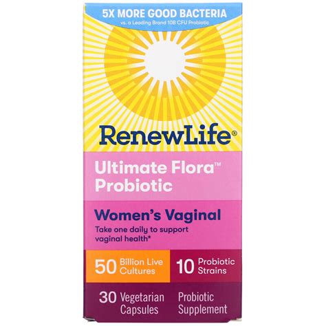 Renew Life Ultimate Flora Probiotic Womens Vaginal 50 Billion Live