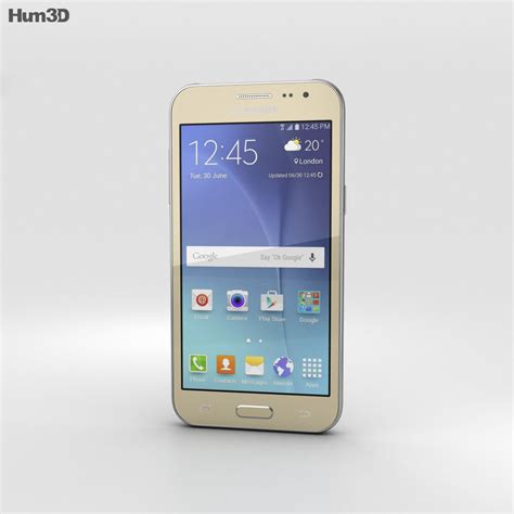 Features 4.7″ display, exynos 3475 quad chipset, 5 mp primary camera, 2 mp front camera, 2000 mah battery, 8 gb storage, 1000 mb ram. Samsung Galaxy J2 Gold 3D model - Electronics on Hum3D