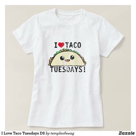 I Love Taco Tuesdays Tshirt Kawaii Food Heart Funny Humor Cute