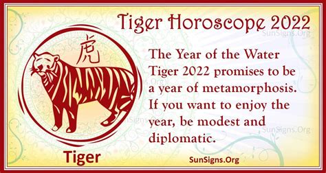 Tiger Horoscope 2022 - Luck And Feng Shui Predictions! - SunSigns.Org
