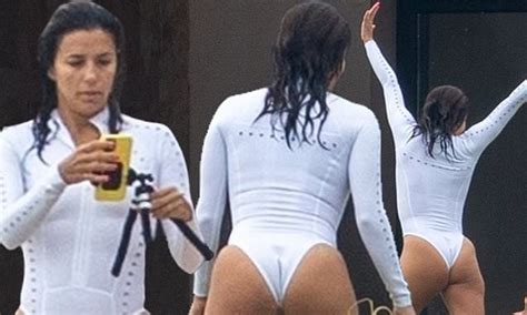 Eva Longoria Flaunts Fab Figure In White One Piece Swimsuit As She Takes Snaps On Holiday In